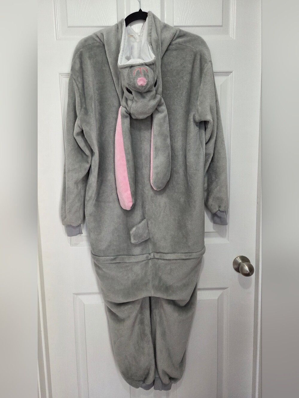 Adult Unisex Bunny Onesie Costume for Halloween Animal Cosplay size Small - Picture 7 of 12